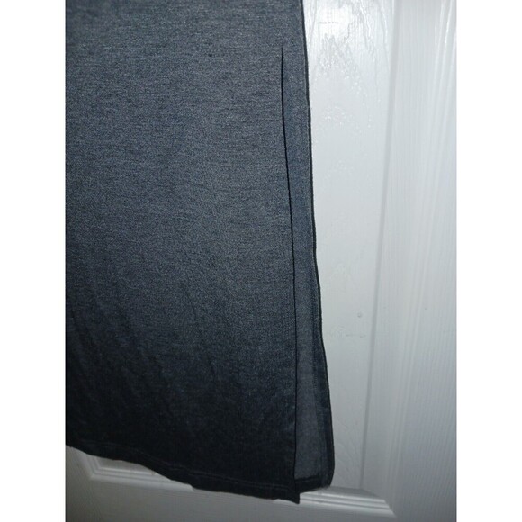 French Connection Dress Women's Small Heather Grey Bodycon Maxi Dress Side Slit‎ - Picture 7 of 13